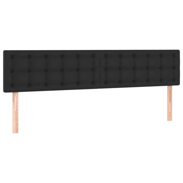 Wezgłowie Czarny 180 x 5 x 78/88 cm Sztuczna skóra vidaXL