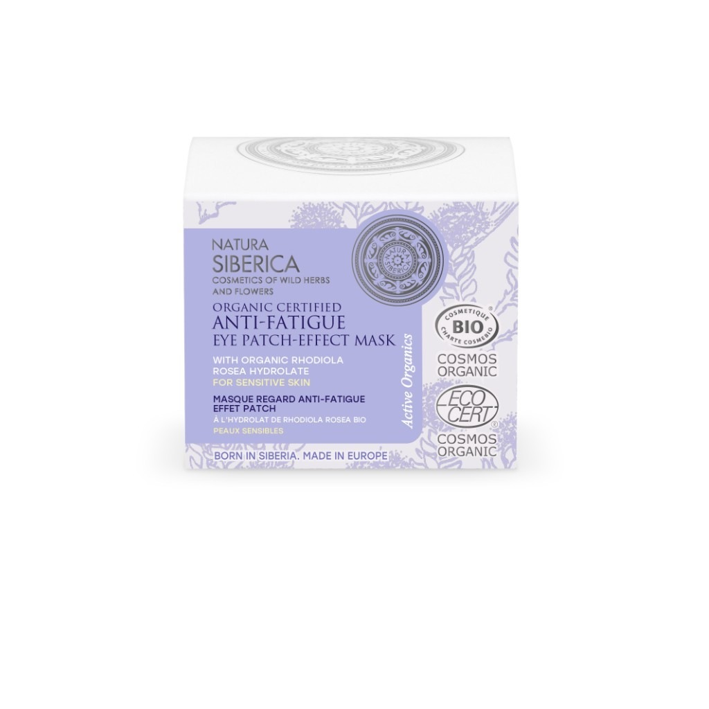 Natura Siberica Masque Regard BIO Anti-Fatigue Effet Patch Peaux Sensibles à la Rhodiola Rosea
