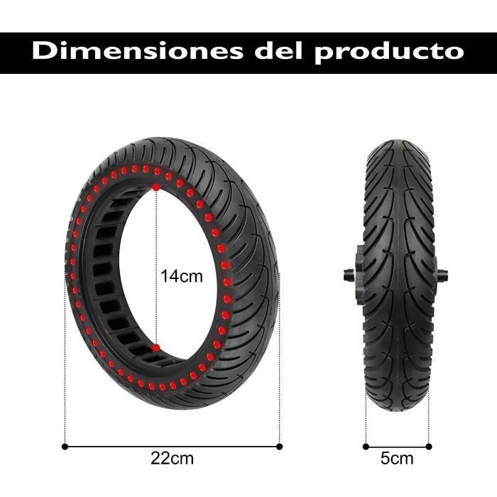 2 neumáticos macizos antipinchazos con amortiguación para patinete eléctrico Xiaomi M365 - M365 Pro - 8,5 pulgadas