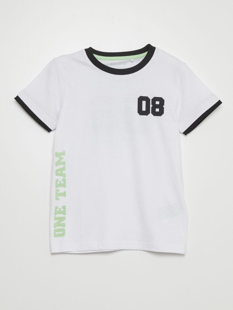 Conjunto de camiseta y pantalón corto - 2 piezas - BLANCO