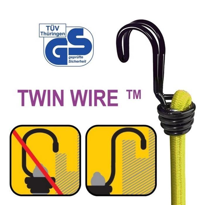 Master Lock Twin Wire Elastic Cord Set of 6 3040EURDAT