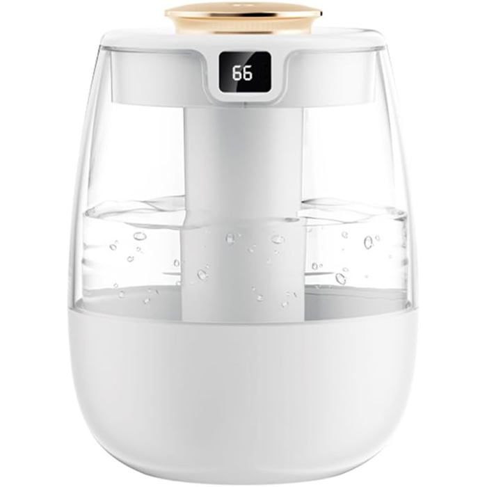 Humidificateur de chambre à coucher, 1,8 litre, brume fraîche avec veilleuse, humidificateur d'air pour la maison et les plantes