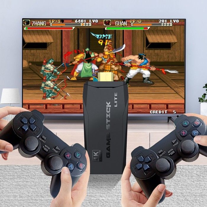 Console de jeux rétro, manette de jeu rétro sans fil avec plus de 20 000 jeux intégrés, sortie HDMI, Plug & Play, manettes sans fi,r