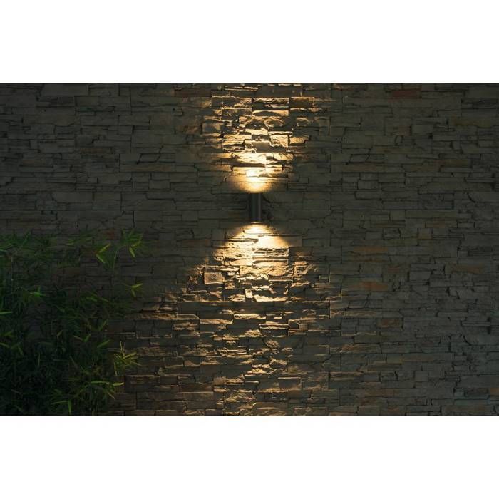 Heitronic Ambos 35376 LED-wandlamp voor buiten, GU10 fitting, 22W, grafietkleur