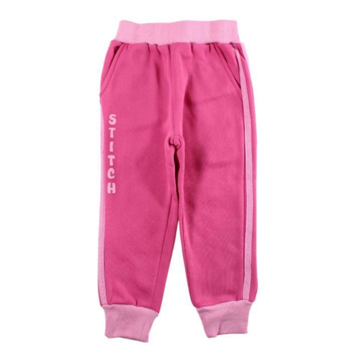 Girls' Fleece Jogging Suit, Disney Lilo & Stitch Warm Tracksuit - Fuchsia, Ages 2-8