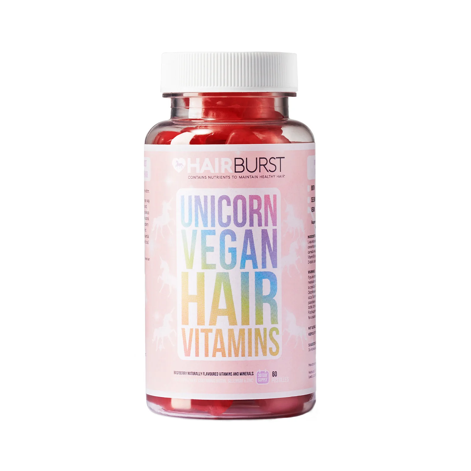Hair Vitamins UNICORN VEGAN HAIR VITAMINS - 30 Day Supply - Integratore Unghie e Capelli