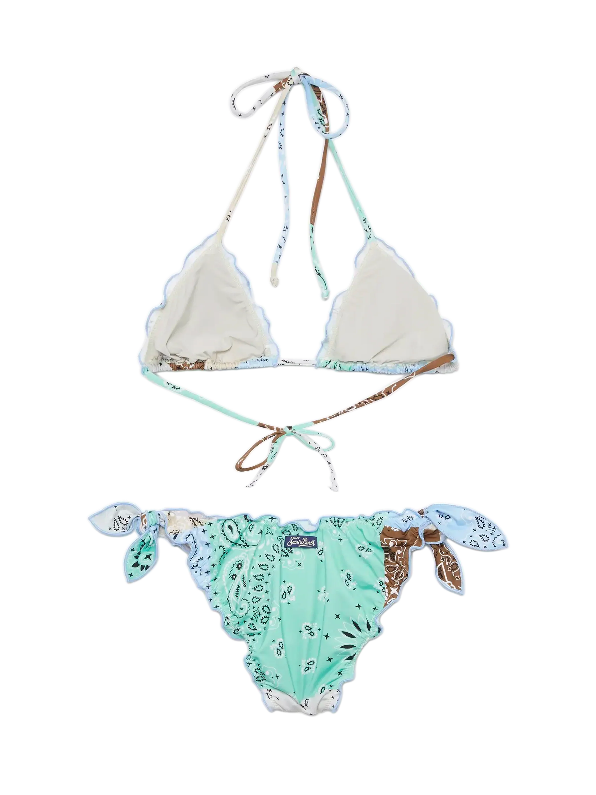 Sarius klassieke driehoekbikini met bandana-print