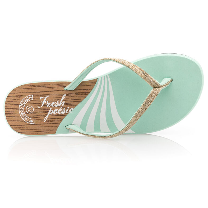 Chanclas/sandalias de dedo verdes para mujer