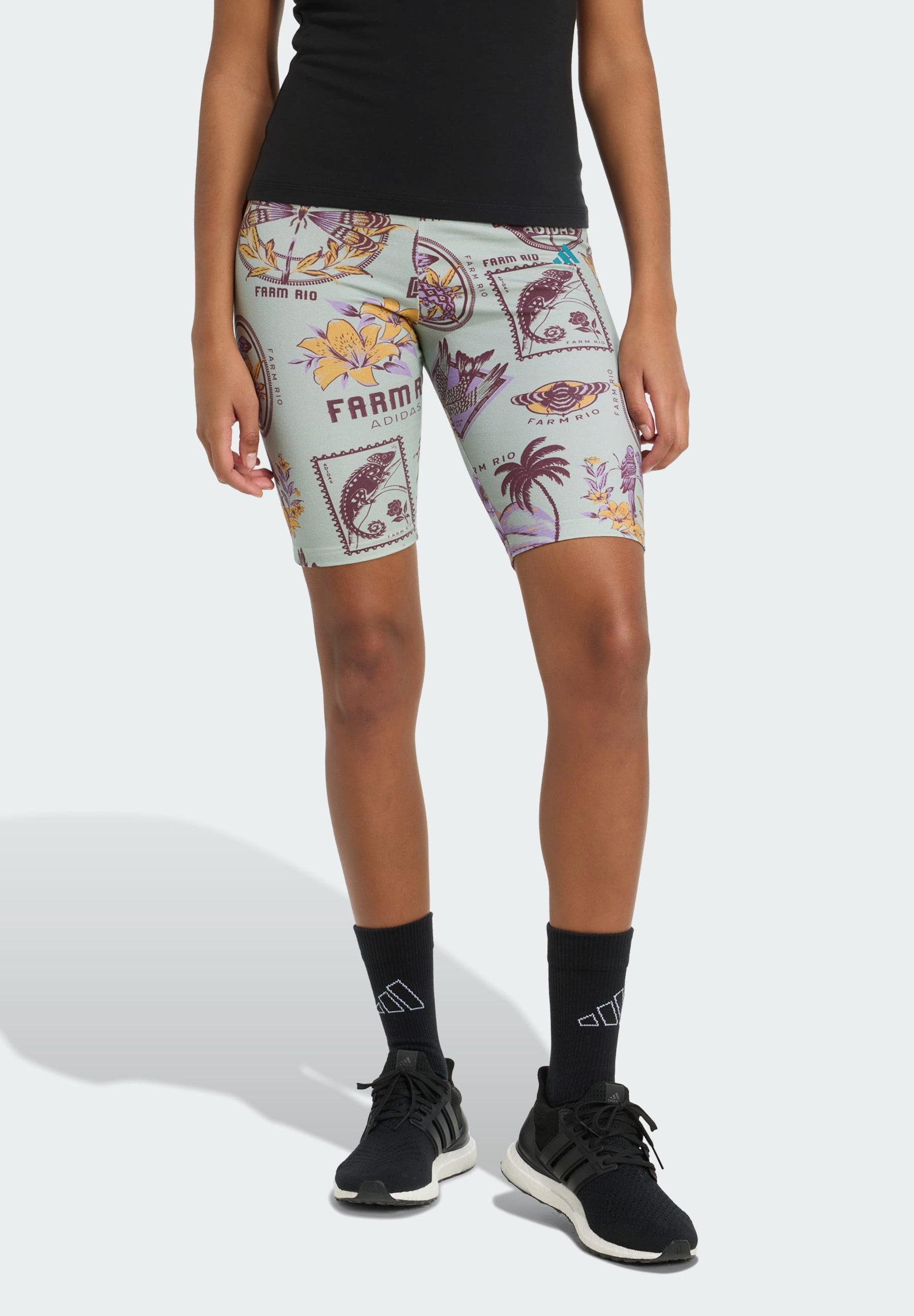 adidas Sportswear FARM BIKE - Leggings - aszilver/maïsgoud/violet fusion