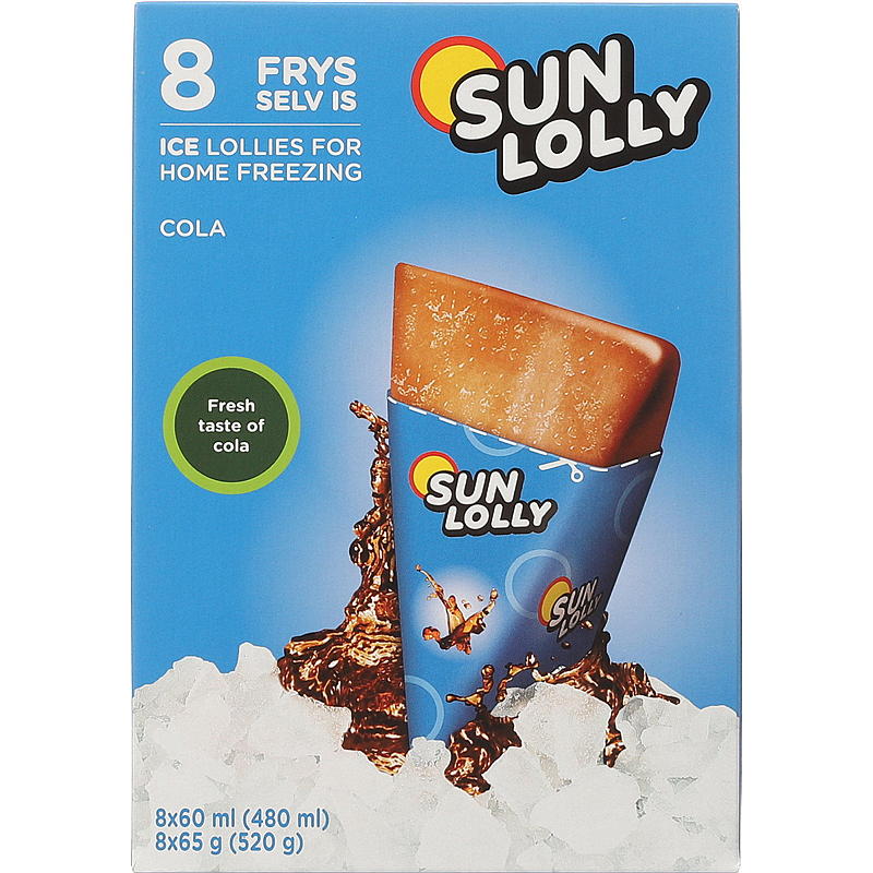 Sun Lolly Sun Lolly 8-pakning Cola selvfrysende iskrem