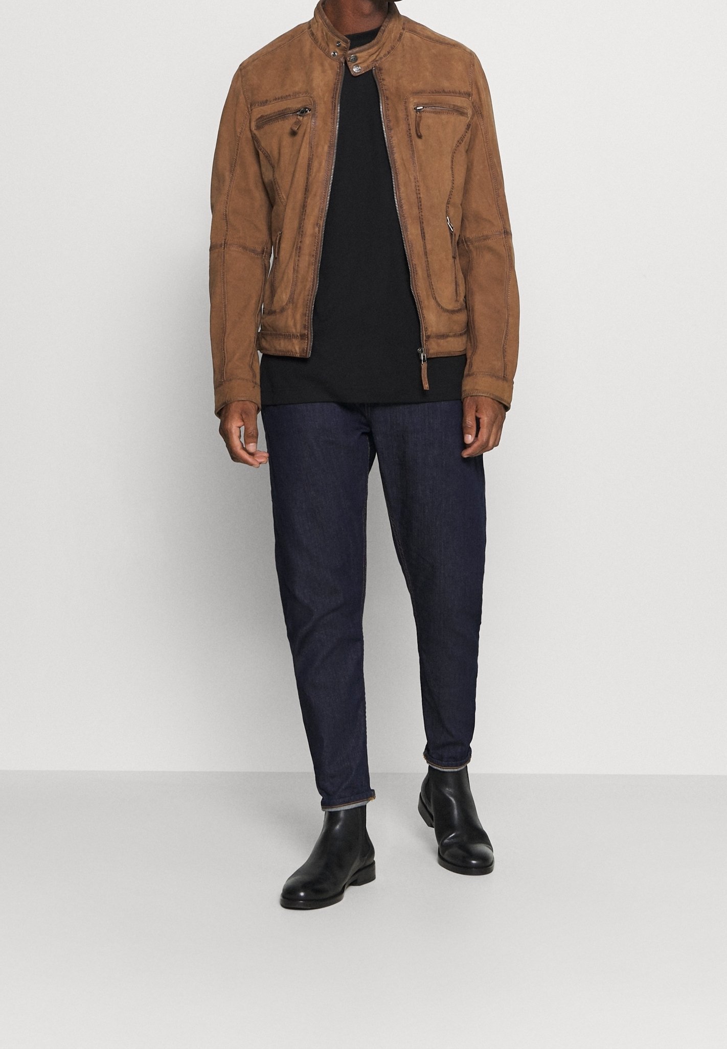 Jaqueta de couro Oakwood - cor camelo