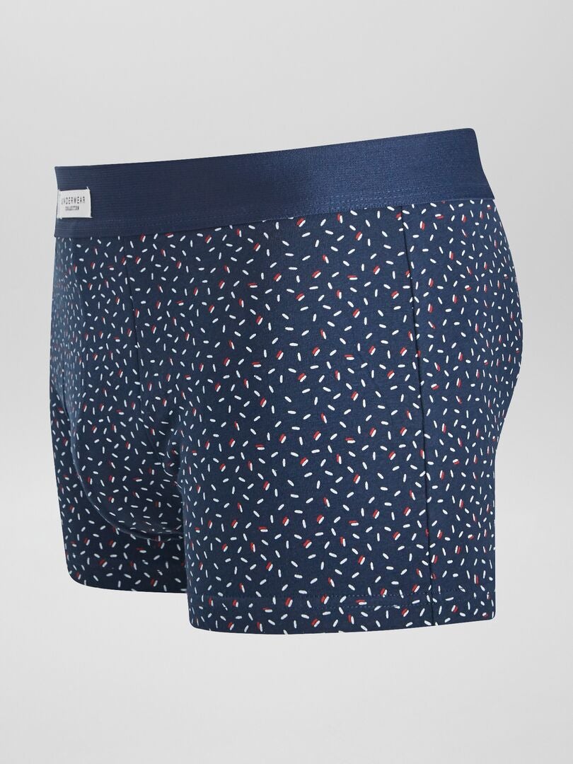 Conjunto de 3 cuecas boxer elásticas - AZUL