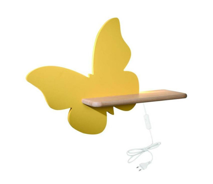 Kinkiet dziecięcy Butterfly 21-85153 LED 5W żółty drewno
