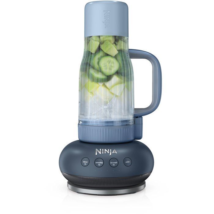Liquidificador - NINJA - BlendBoss DB351EUCY - 1200 W - 3 programas - Copo de 760 ml com alça - Livre de BPA - Azul meia-noite