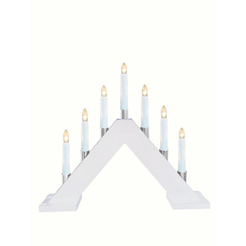Light IT -adventtikynttilä, 7-haarainen, valkoinen, Odda
