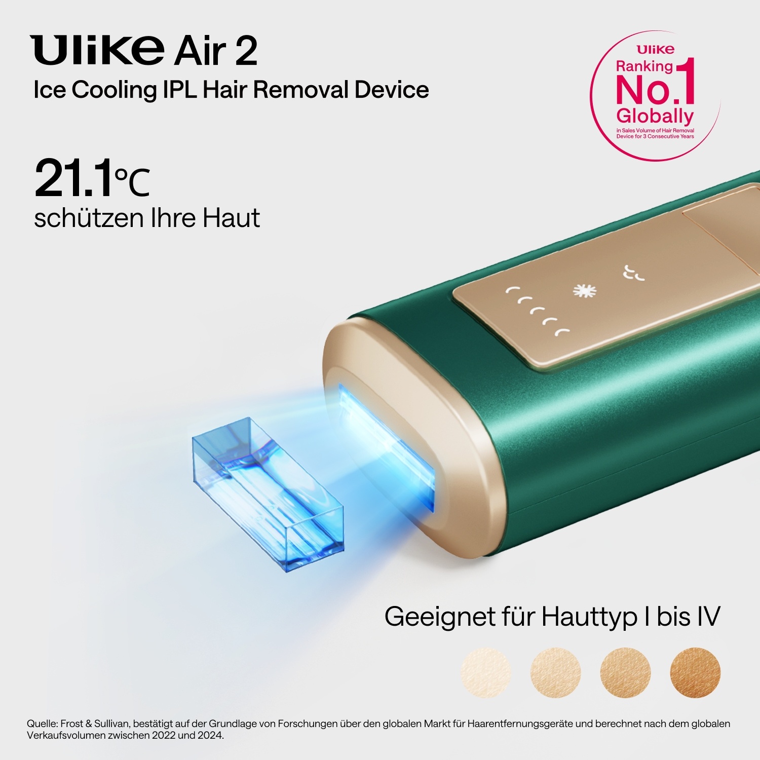 ULIKE Air2 Green IPL zariadenie na odstraňovanie chĺpkov - 1 kus