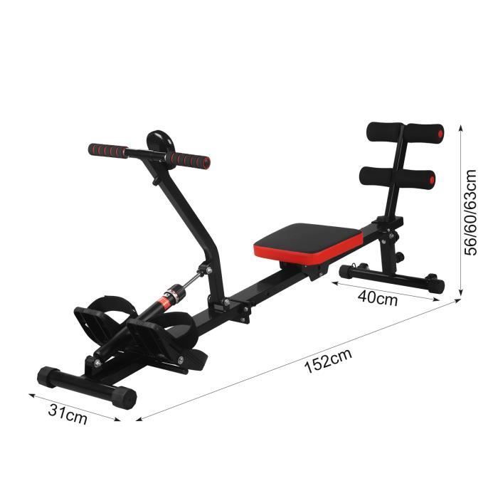 Máquina de remo indoor - MASTER - 12 niveles de resistencia - Entrenamiento físico y de fuerza, entrenamiento cardiovascular