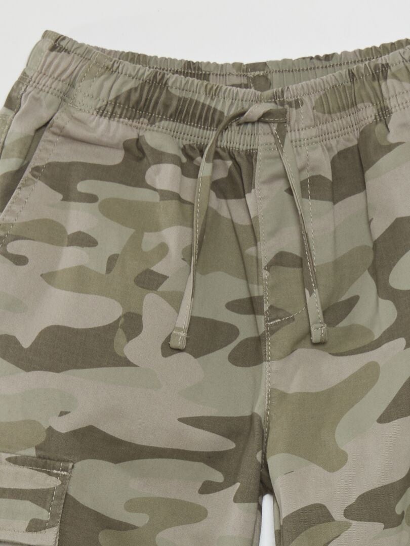 Pantalones cargo de camuflaje - CAQUI