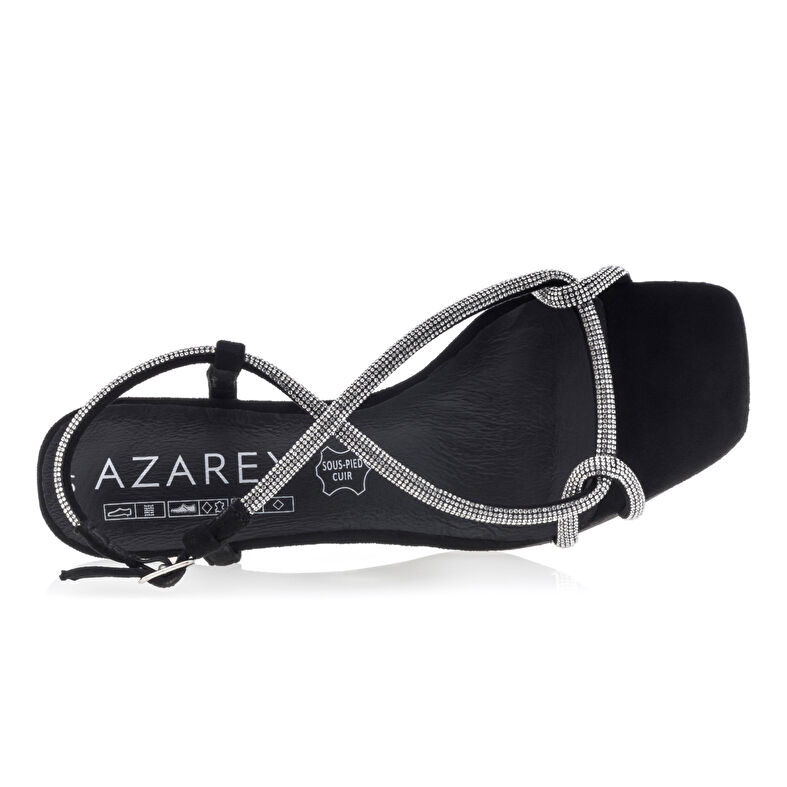 Sandalias negras para mujer / Zapatos de punta abierta