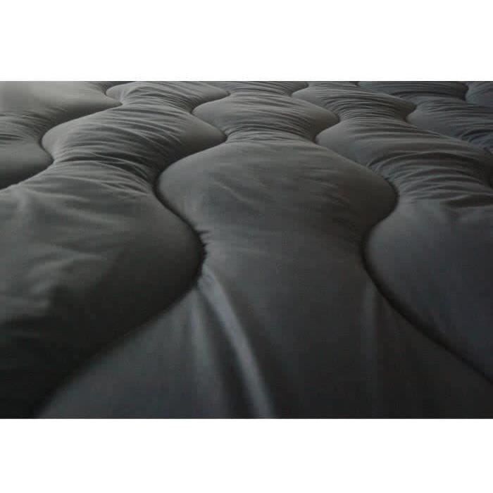 ABEIL Couette chaude Bicolore - 140 x 200 cm - Blanc et gris