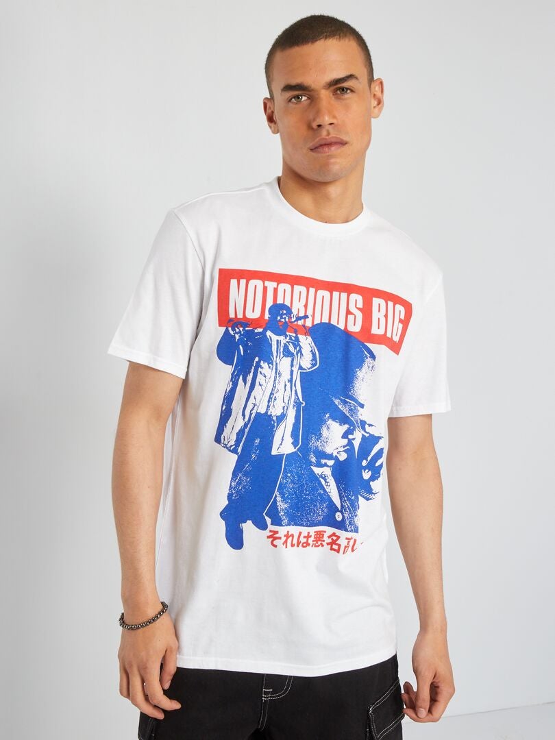 Camiseta de manga curta 'The Notorious Big' - BRANCA