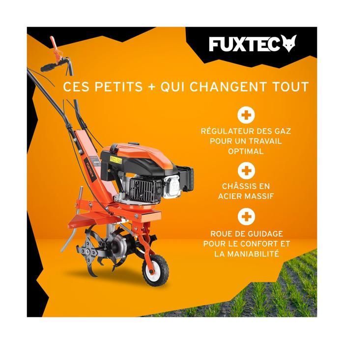 Motocultor de gasolina FUXTEC FX-AF1139 - 139 cc, 36 cm de ancho de trabajo