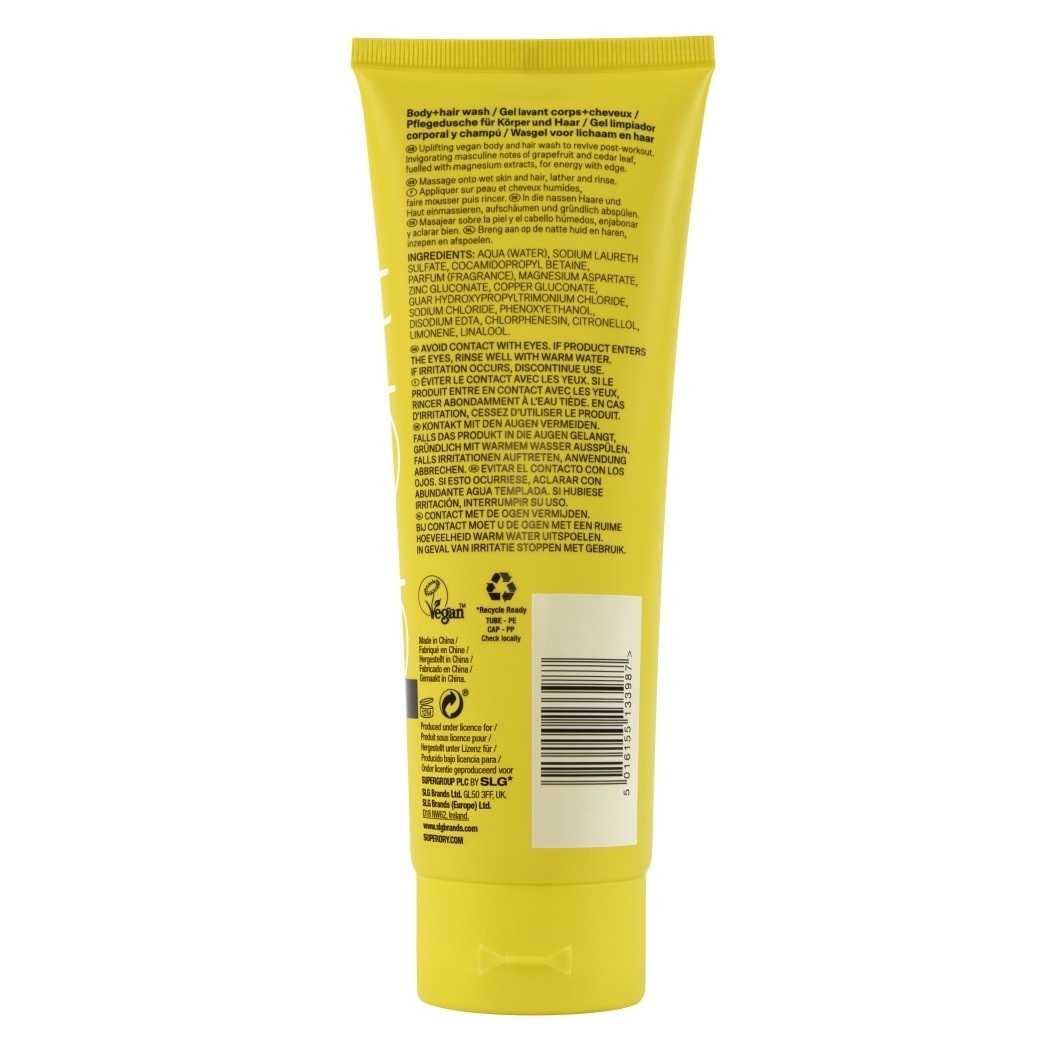 SuperDry šampūns ķermenim un matiem RE:vive - 250 ml