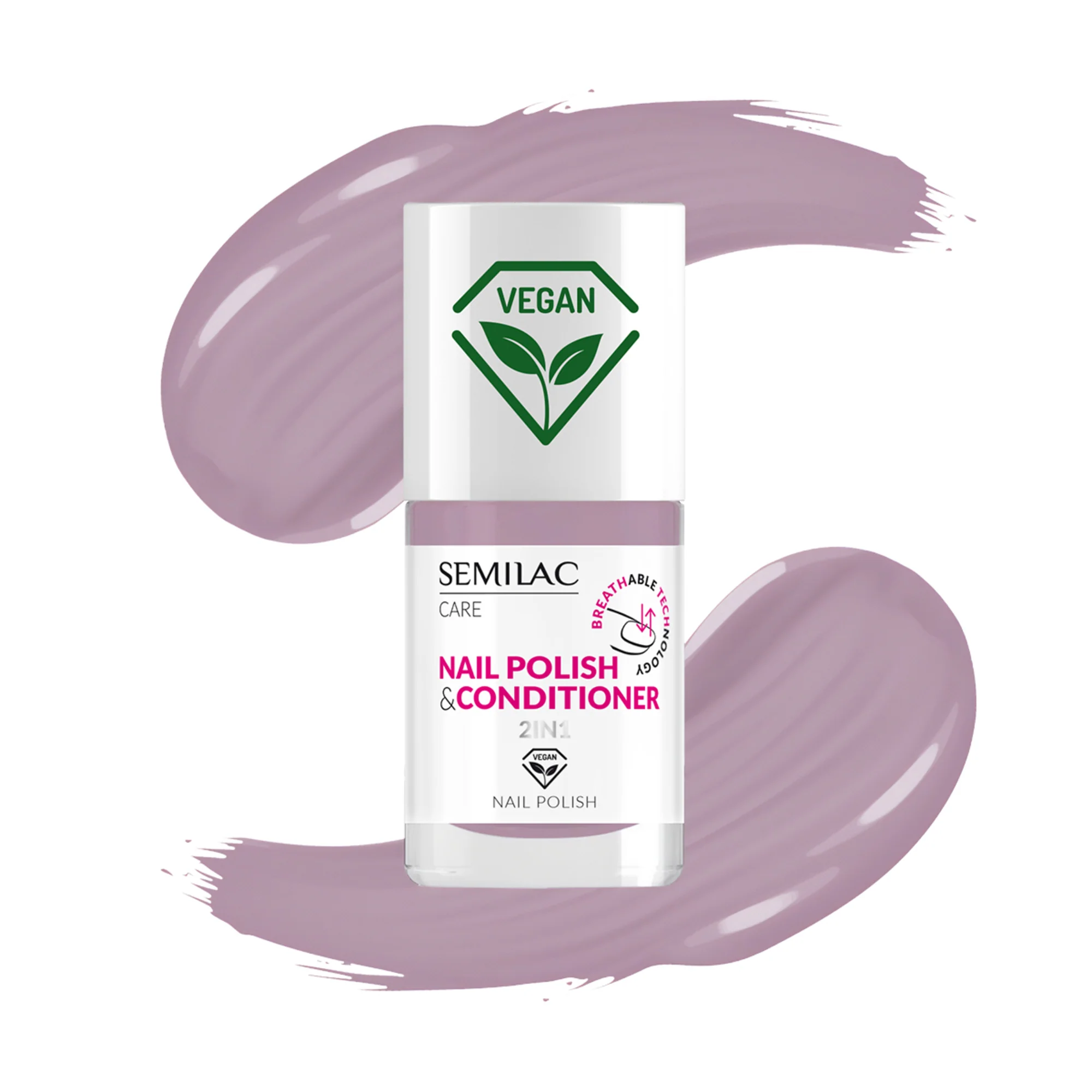 Nail Polish BREATHable TECHnology Nail Polish & Conditioner 2in1 - Smalto