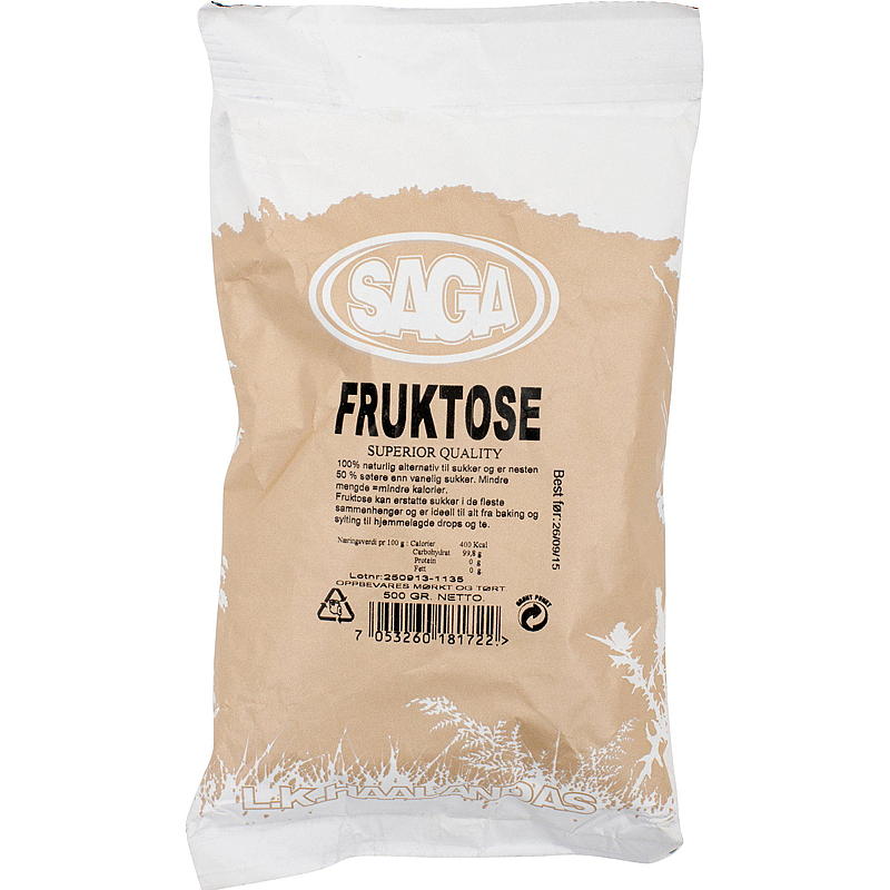 Fructosa 500 g Saga