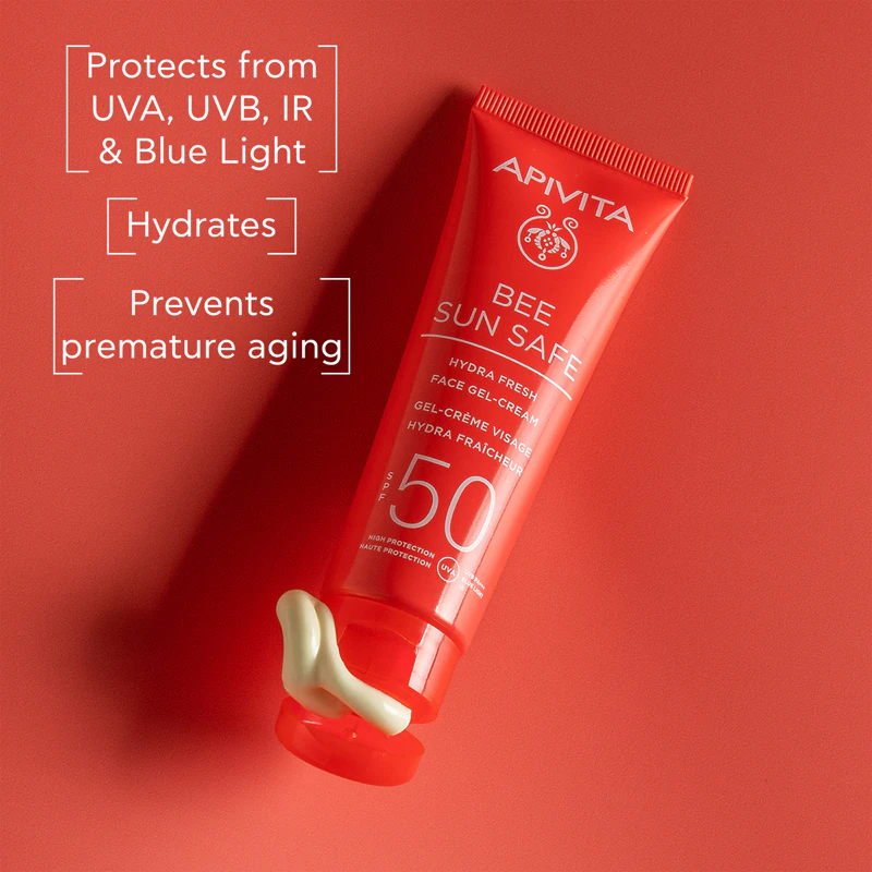 Apivita Bee Sun Safe Hydra Fresh pleťový gel-krém SPF50