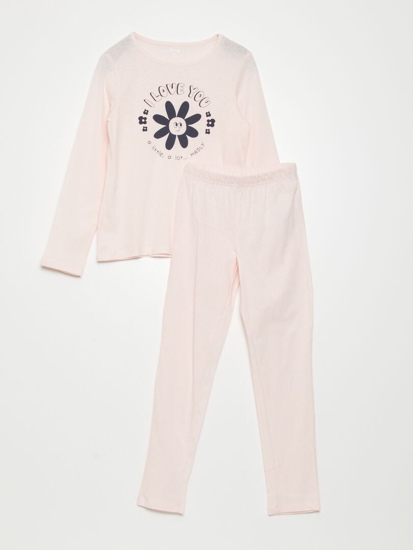 Lange pyjamaset - 2-delig - ROZE