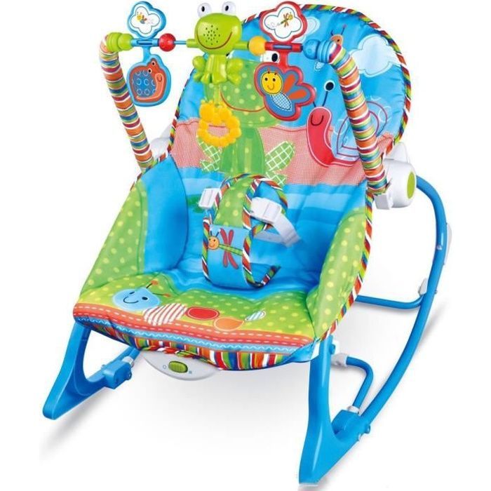 Columpio/hamaca eléctrica para bebés con vibración y música, apta para bebés de 0 a 3 años, transpirable y cómoda.