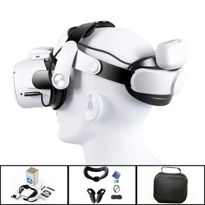 Bobovr Faixa de Cabeça Ajustável com Bateria Substituível de 5200 mAh para Oculus Quest 2 VR