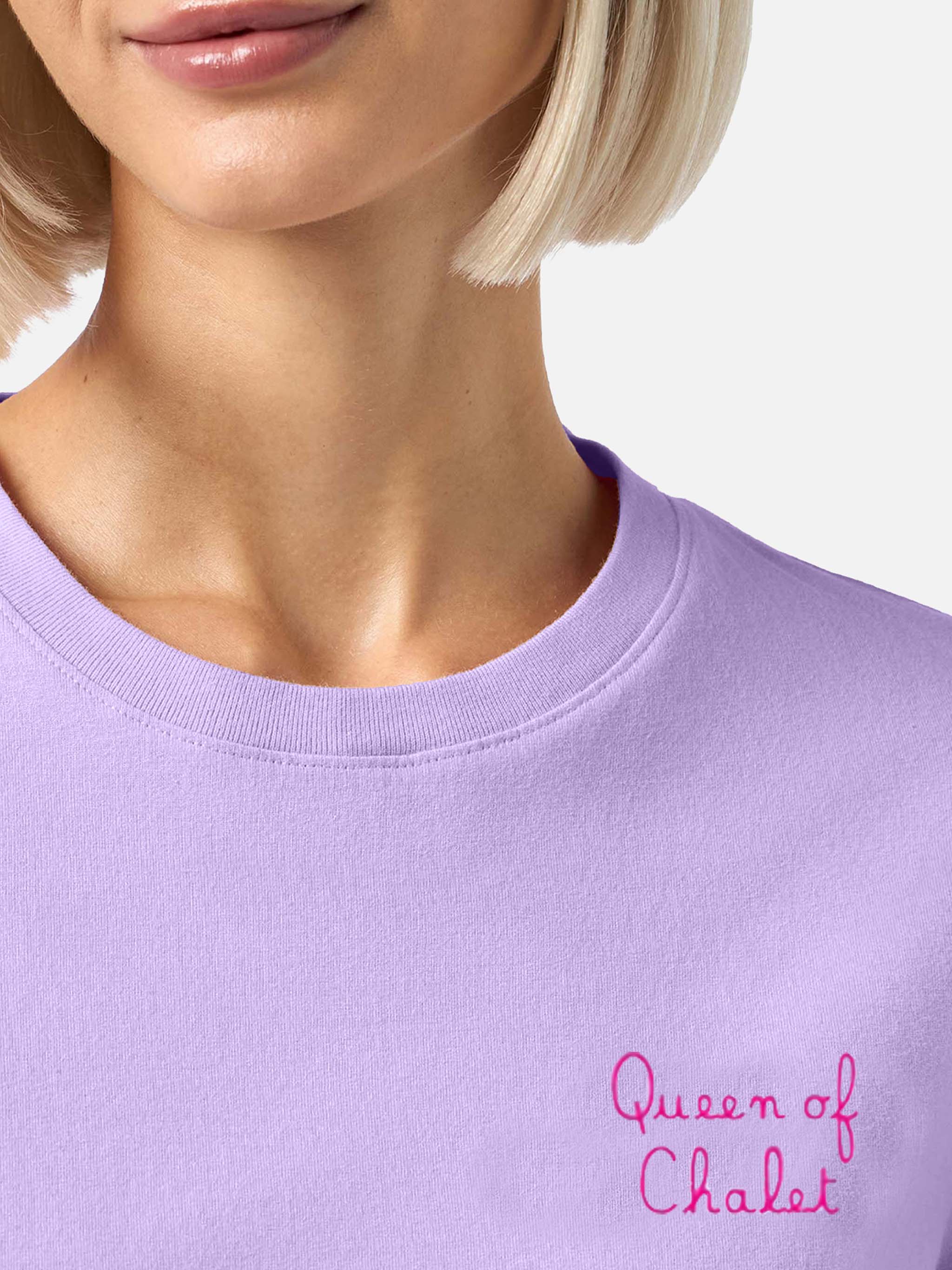 T-shirt van katoenen invernale Emilie met ricamo Queen of Chalet