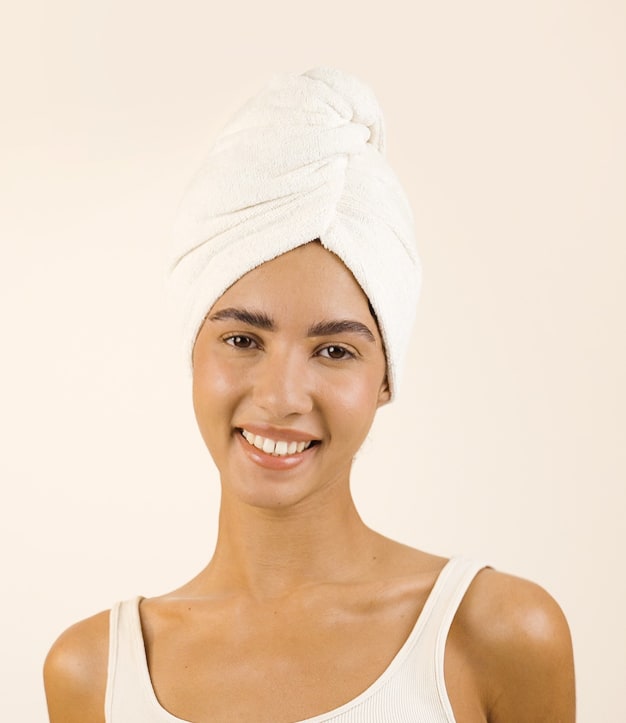 Serviette cheveux en coton bio