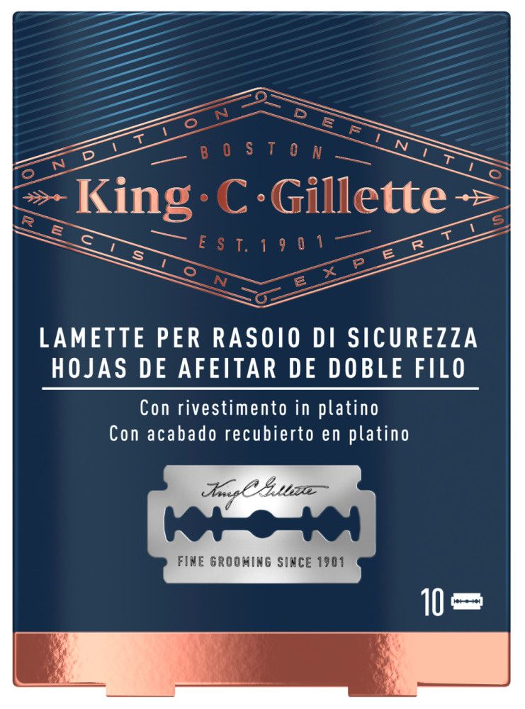„Gillette King C.“ dvigubo ašmenų skutimosi peiliukai Įkrovikliai ir papildymai