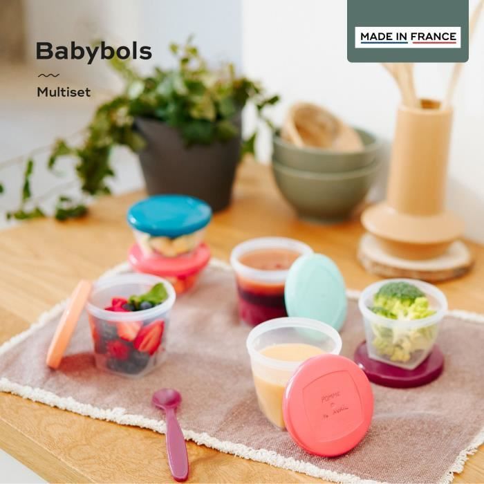 BABYMOOV Babybols Kit XXL MultiSet 12 contenitori per alimenti + 3 cucchiai morbidi