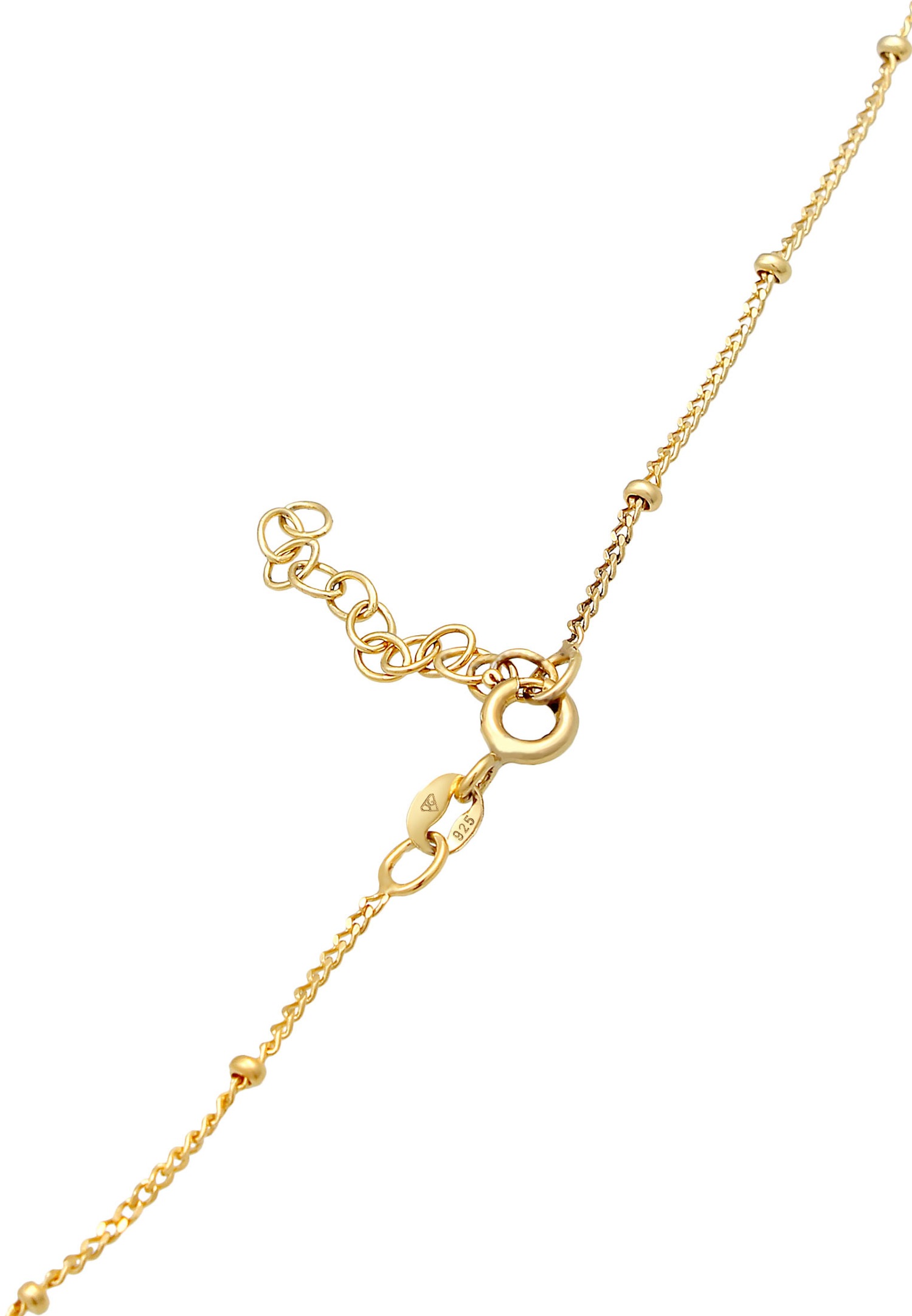 Elli Choker Femmes Ball Chain Platelets Filigree Trend en argent sterling 925