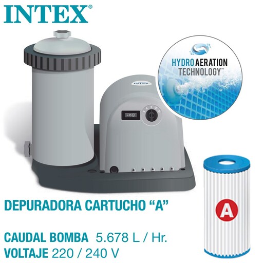 Piscina redonda Intex Greywood com purificador de água, 549 x 122 cm