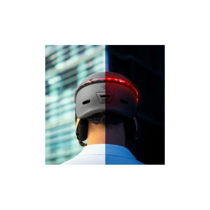 Casque vélo Casr GLOW AVEC LED ET VISIERE GRIS ANTHRACITE – M