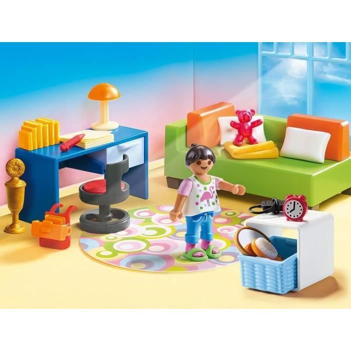 PLAYMOBIL 70209 Children's Bedroom with Sofa Bed, Traditional House, Dollhouse, 43 Pieces, Ages 4+