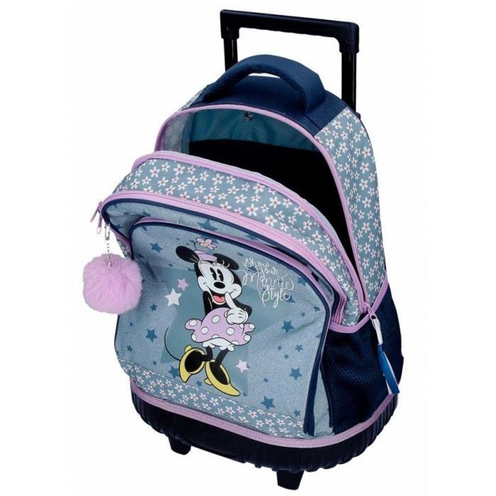 Mochila con ruedas - DISNEY - Estilo Minnie - Azul - Color primario - 25L
