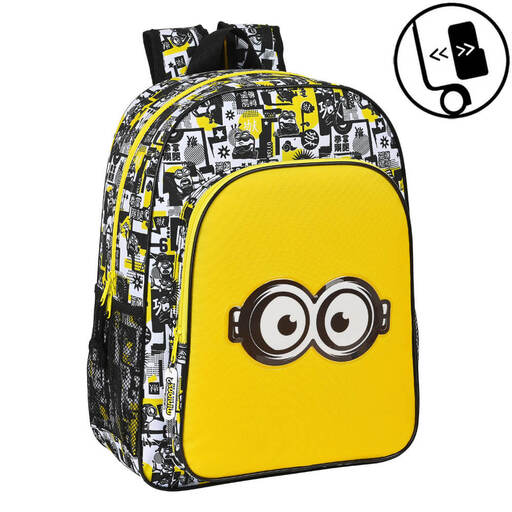  Safta Minions Kinder-Schulrucksack, 330 x 140 x 420 mm, Weiß/Schwarz/Gelb