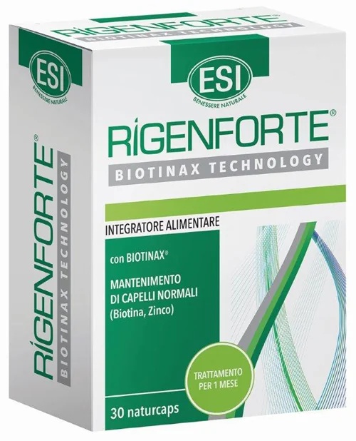 ESI Esi Rigenforte Naturcaps Nahrungsergänzungsmittel für Nägel und Haare, 30 glutenfreie Kapseln