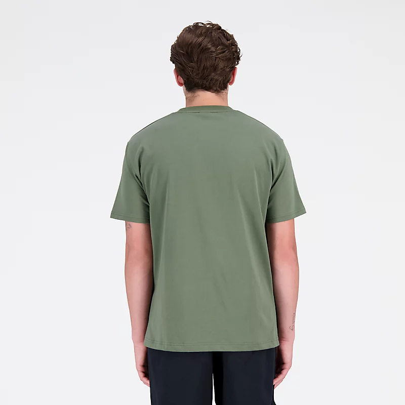 Ανδρικό T-shirt από βαμβακερό τζέρσεϊ Essentials Reimagined - Σκούρο λαδί