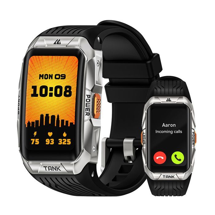 Montre connecté Homme KOSPET X2 Bracelet Sport 50m Etanche,Répondre/appeler,Sommeil/Fitness/Tracker d'Activit - Argent