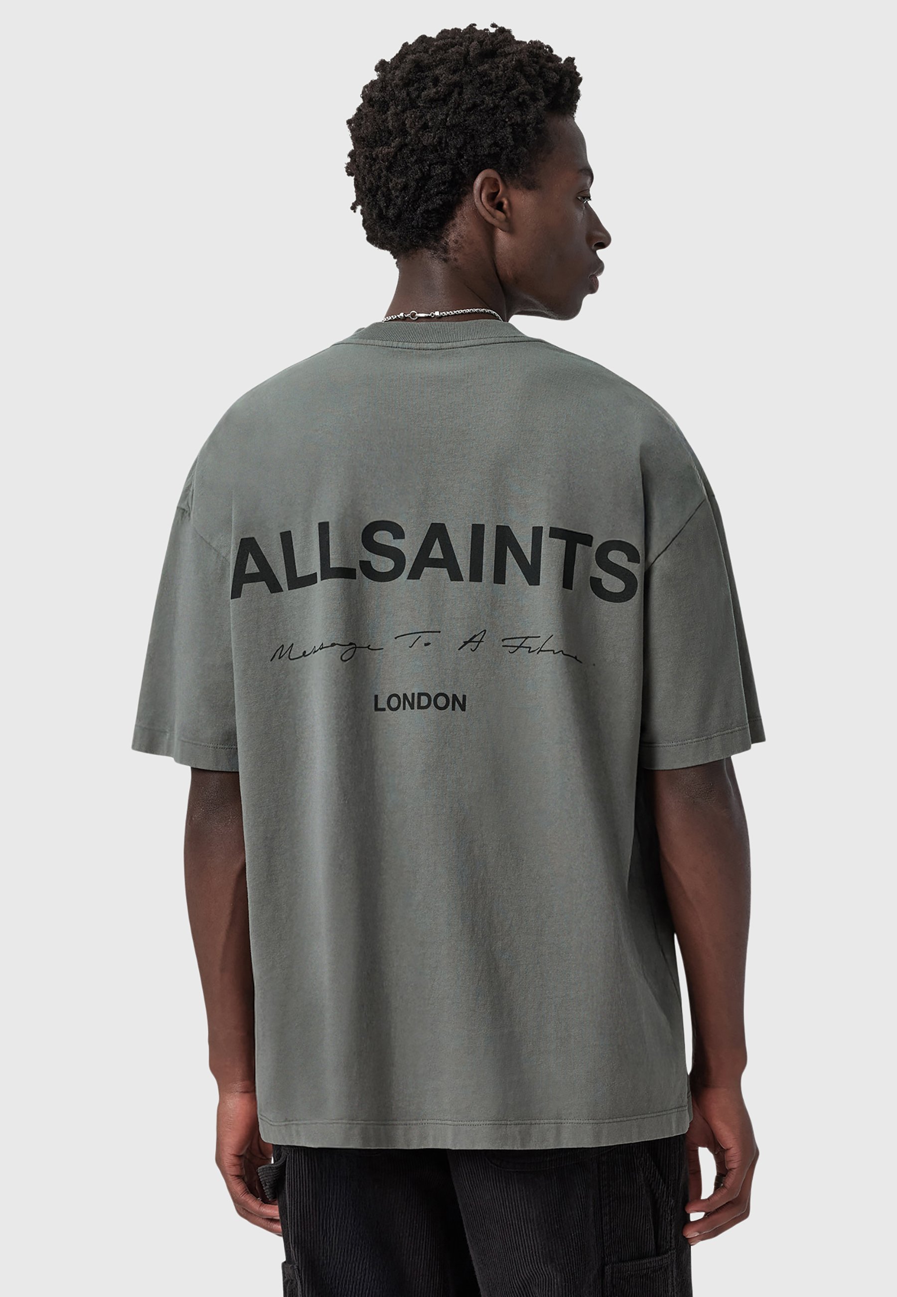 AllSaints FUTURE CREW - T-shirt met print - gastorgroen