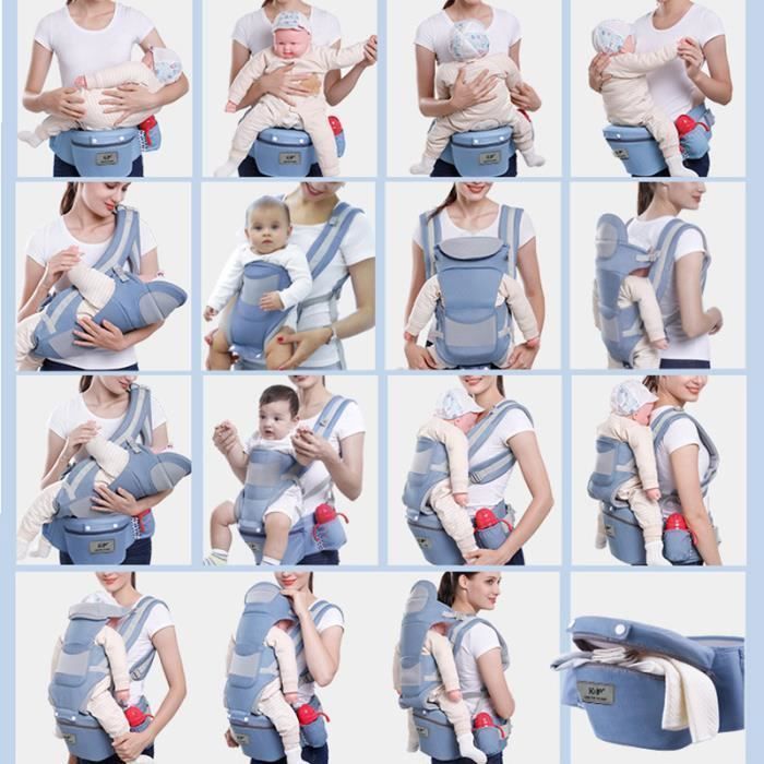 INSFITY Multifunctionele Babydrager - Rood - 0-48 maanden - Max. 20 kg - Meerdere vakken