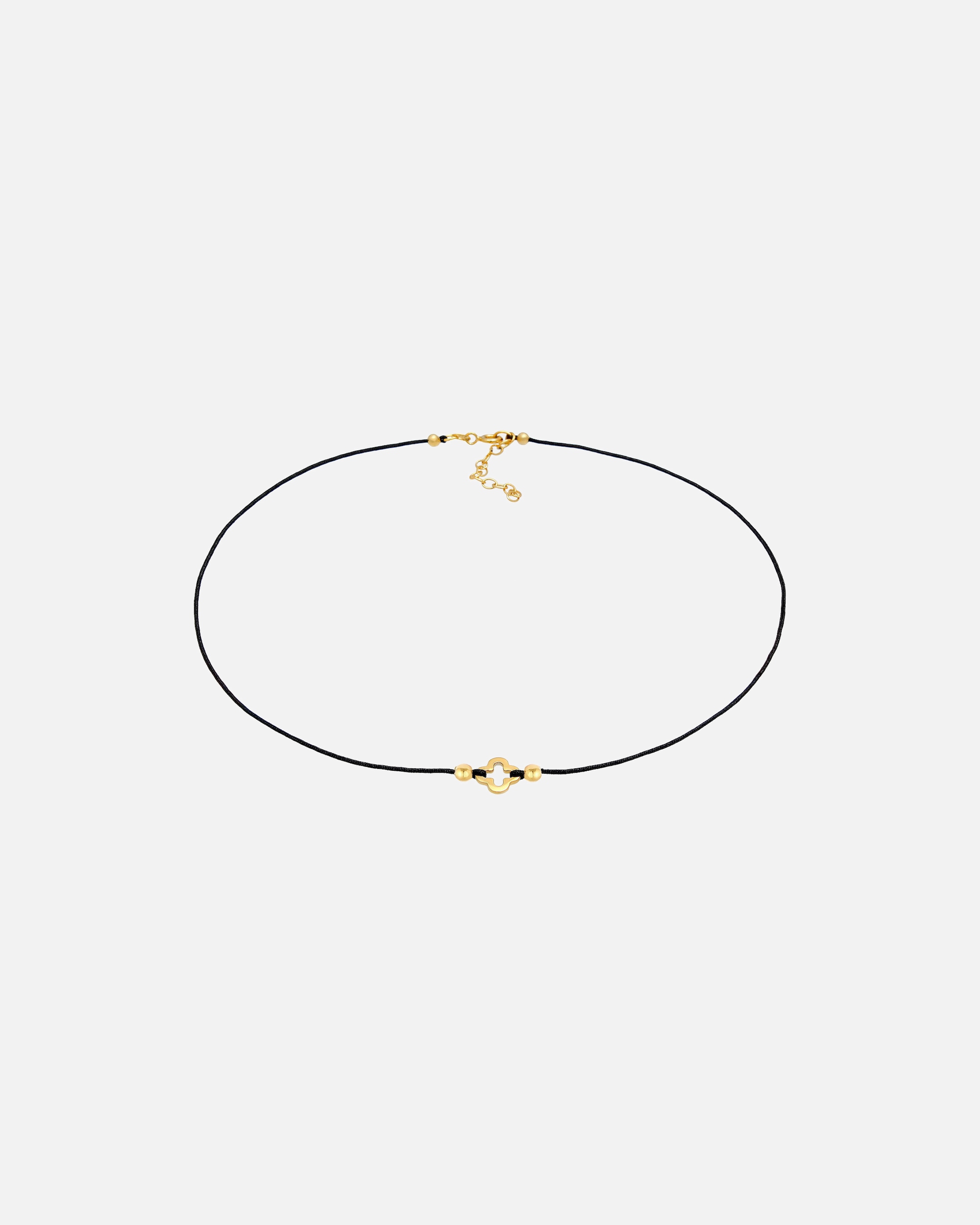 Elli Dames Choker Nylon CAmourrleaf Luck Talisman en argent sterling 925 plaqué or