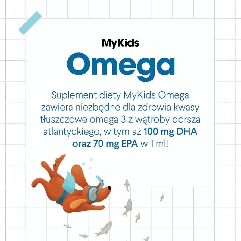 „Health Labs Care MyKids Omega“ maisto papildų lašai tinkamai širdies ir smegenų funkcijai